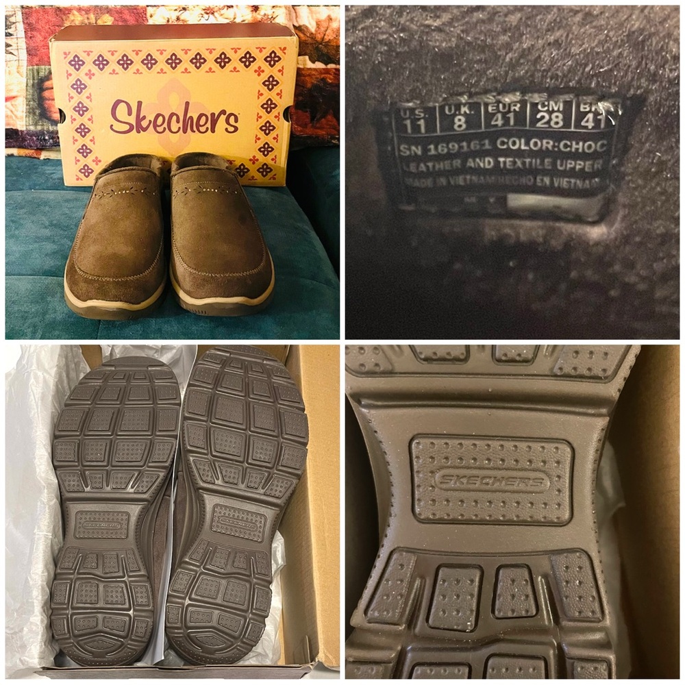 Skechers Brown Suede Easy Going sz 11M - Picture 14 of 16
